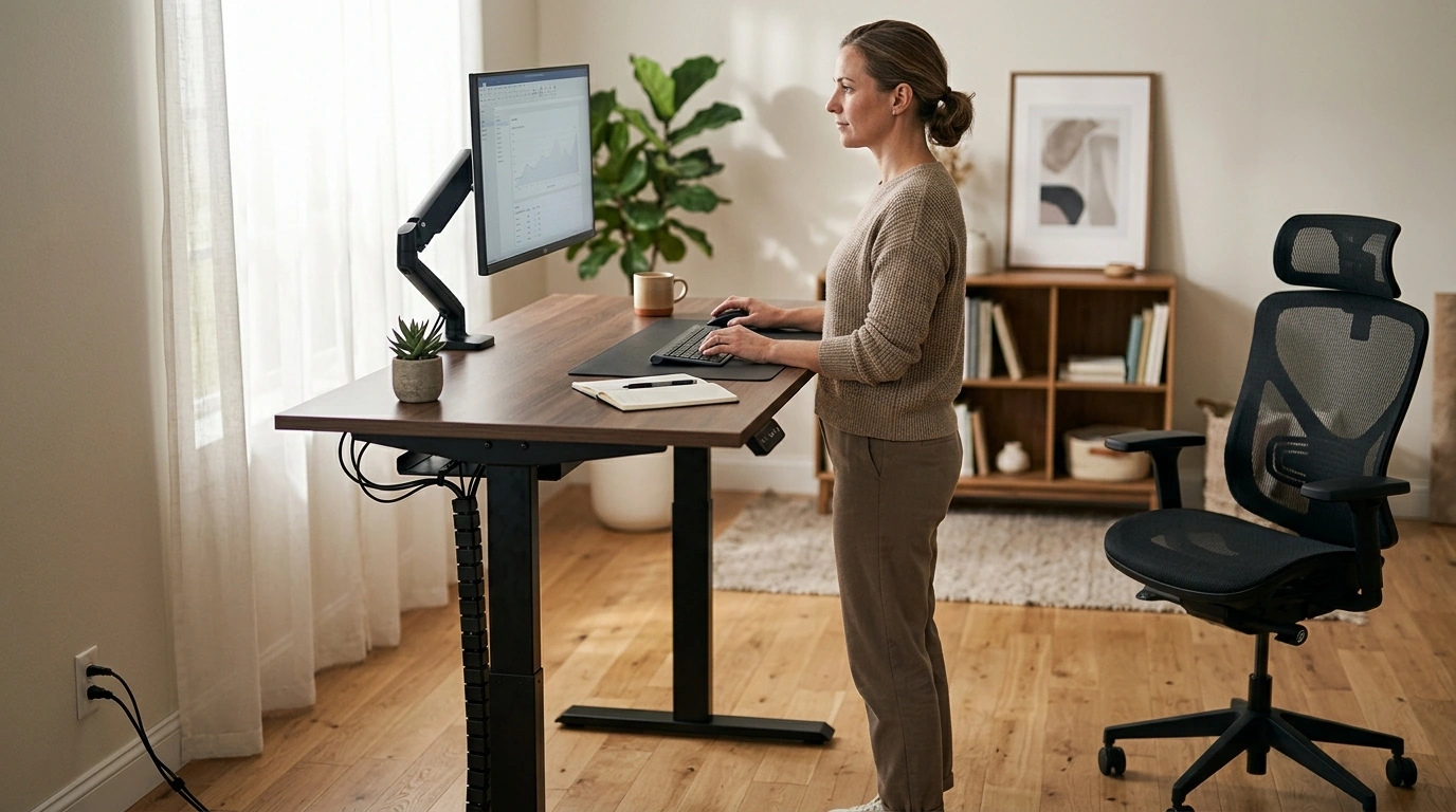 Electric Height-Adjustable Standing Desk Setup & Buying Tips