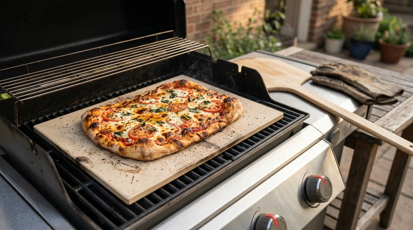 Rectangular Pizza Stone: Better Grill & Oven Crusts